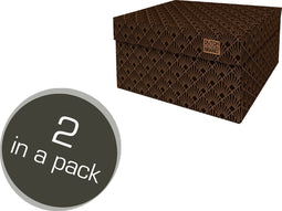 Dutch Design Brand - Dutch Design Storage Box Small - Opbergdoos - Opbergbox - Bewaardoos - Roaring 20's - Art Deco Night Sky
