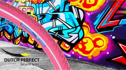 Dutch Perfect No Puncture - Buitenband Fiets - 40-622 / 28 x 1 5/8 x 1 1/2 inch - Roze