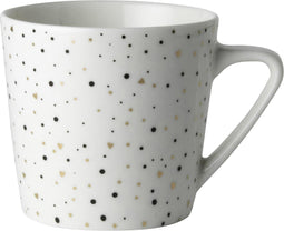Dutch Rose Loft Zwart-Wit Koffiemok Wit met Glitters 20 cl