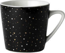 Dutch Rose Loft Zwart-Wit Koffiemok Zwart met Glitters 20 cl