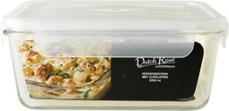 Dutch Rose Vershoudschaal met deksel - witte rubberen ring - 2000ml