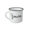 Dutch Rose Zwart/Wit Beker Yours - Wit