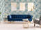 DUTCH WALLCOVERINGS Behang Tropical beige en lichtblauw