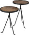 Dutchbone Tides - Bijzettafel - Bruin/Zwart - Set van 2