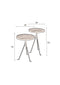 Dutchbone Tides - Bijzettafel - Bruin/Zwart - Set van 2