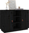 vidaXL - Dressoir - 100x40x75 - cm - massief - grenenhout - zwart