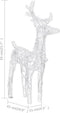 vidaXL - Kerstversiering - rendieren - en - slee - 160 - LED's - 130 - cm - acryl