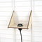 Duurzaam wandrek FENCY - plank en lamp (19x18 cm) Zwart / geen