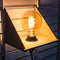 Duurzaam wandrek FENCY - plank en lamp (19x18 cm) Zwart / geen