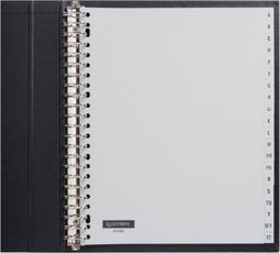 Tabbladen Quantore A4 23-gaats 20-delig met A-Z extra breed grijs