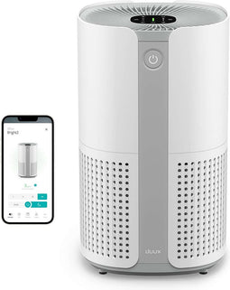 Duux Bright 2 Smart Luchtreiniger - 210 CADR geschikt voor 42m² - Air Purifier met Luchtkwaliteitsindicator en Ionisator - Wit