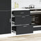 vidaXL - Keuken - onderkast - Lyon - bewerkt - hout - zwart