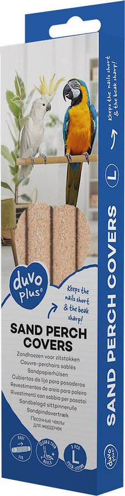 Duvoplus - Zitstok - Vogel - Zandhoezen Voor Zitstokken L - 3pcs - 25x2x2cm Beige - 3st