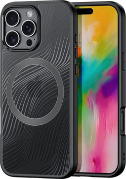 Dux Ducis Aimo Geschikt voor iPhone 16 Pro hoesje - magnetisch Backcover - Zwart