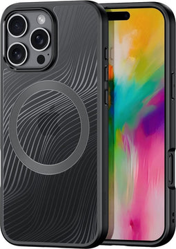 Dux Ducis Aimo Geschikt voor iPhone 16 Pro Max hoesje - magnetisch Backcover - Zwart