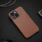 Dux Ducis Geschikt voor iPhone 13 Leren - Backcover hoesje - Cognac