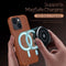 Dux Ducis Geschikt voor iPhone 13 Leren - Backcover hoesje - Cognac