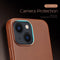 Dux Ducis Geschikt voor iPhone 13 Leren - Backcover hoesje - Cognac