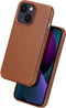 Dux Ducis Geschikt voor iPhone 13 Leren - Backcover hoesje - Cognac