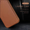 Dux Ducis Geschikt voor iPhone 13 Leren - Backcover hoesje - Cognac