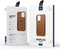 Dux Ducis Geschikt voor iPhone 13 Leren - Backcover hoesje - Cognac
