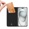 Dux Ducis - Geschikt voor iPhone 15 - Slim bookcase hoesje - Zwart