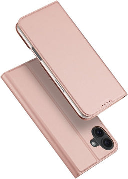 Dux Ducis Geschikt voor iPhone 16 hoesje - Slim bookcase - Roze