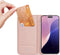 Dux Ducis Geschikt voor iPhone 16 Pro Max hoesje - Slim bookcase - Roze