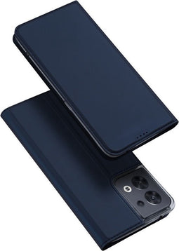 Dux Ducis - Geschikt voor Oppo Reno 8 - Slim bookcase hoesje - Blauw