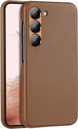 Dux Ducis - Geschikt voor Samsung Galaxy S23 Plus / S23+ - Grid Serie - Back cover hoes - Bruin