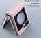 Dux Ducis Geschikt voor Samsung Galaxy Z Flip6 Leren hoes - backcover - Roze