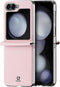 Dux Ducis Geschikt voor Samsung Galaxy Z Flip6 Leren hoes - backcover - Roze
