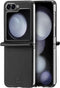 Dux Ducis Geschikt voor Samsung Galaxy Z Flip6 Leren hoes - backcover - Zwart