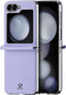 Dux Ducis Geschikt voor Samsung Galaxy Z Flip6 Leren hoes - backcover - Paars