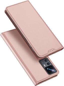 Dux Ducis - Geschikt voor Xiaomi 12T / Geschikt voor Xiaomi 12T Pro - Slim bookcase hoesje - Rose Goud