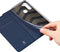 Dux Ducis Hoesje Met Pasjeshouder Geschikt voor Motorola Moto G8 Power - Dux Ducis Slim Softcase Bookcase - Donkerblauw