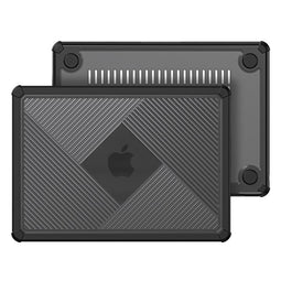 Dux Ducis MacBook Pro 13 inch (2016-2022) Armor Pattern cover hoes - case - Zwart