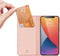 Dux Ducis - Pro serie slim wallet hoes - Geschikt voor iPhone 12 Mini - Rose Goud