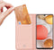 Dux Ducis - Pro Serie Slim wallet hoes - Geschikt voor Samsung Galaxy A12 - Rose Goud