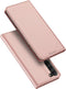 Dux - Ducis - Skin Pro hoesje voor Samsung Galaxy S23+ hoesje met klepkaartportemonnee roze standaard