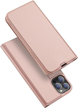 Dux Ducis - Slim bookcase hoes - Geschikt voor iPhone 13 Pro - Rose Goud