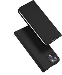 Dux Ducis - Slim bookcase hoes - Geschikt voor iPhone 14+ / 14 Plus - Zwart