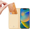 Dux Ducis - Slim bookcase hoes - Geschikt voor iPhone 14+ / 14 Plus - Goud