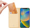 Dux Ducis - Slim bookcase hoes - Geschikt voor iPhone 14 - Goud