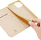 Dux Ducis - Slim bookcase hoes - Geschikt voor iPhone 14 - Goud