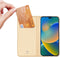 Dux Ducis - Slim bookcase hoes - Geschikt voor iPhone 14 Pro - Goud