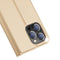 Dux Ducis - Slim bookcase hoes - Geschikt voor iPhone 14 Pro - Goud
