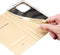 Dux Ducis - Slim bookcase hoes - Geschikt voor iPhone 14 Pro - Goud