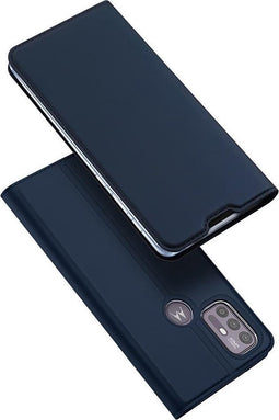 Dux Ducis - Slim bookcase hoes - Geschikt voor Motorola Moto G10 / Moto G30 - Blauw