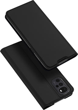 Dux Ducis - Slim bookcase hoes - Geschikt voor Motorola Moto G200 - Zwart
